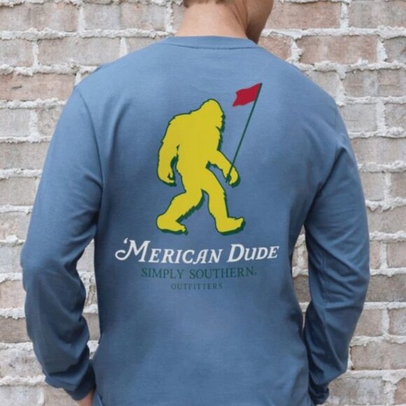Simply Southern Other - Sasquatch Golf Flag Simply Southern Long Sleeve Shirt Unisex